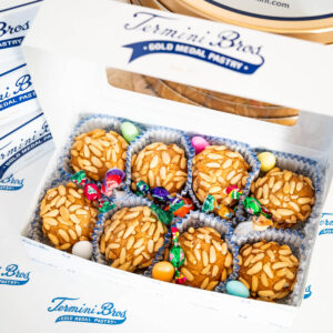 gift box of pignoli cookies from termini brothers
