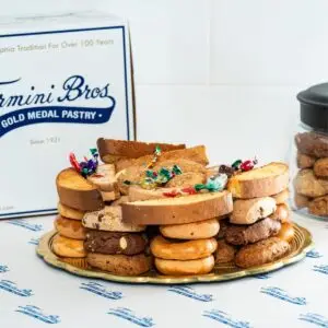 Italian cookie tray from Termini brothers with biscotti