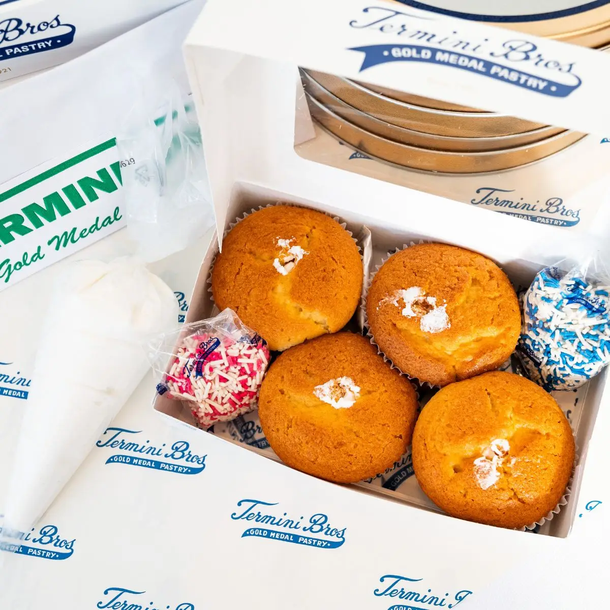 cupcakes gift box from termini brothers with assorted sprinkles