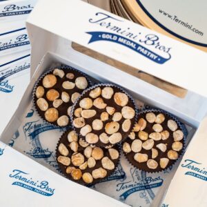 chocolate macadamia disc gift box from termini brothers